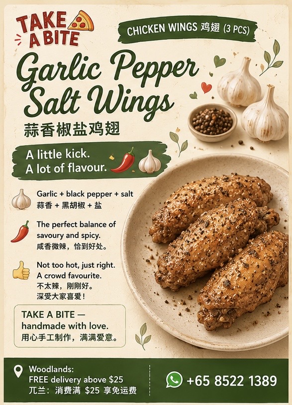 Garlic Pepper Salt Chicken Wings