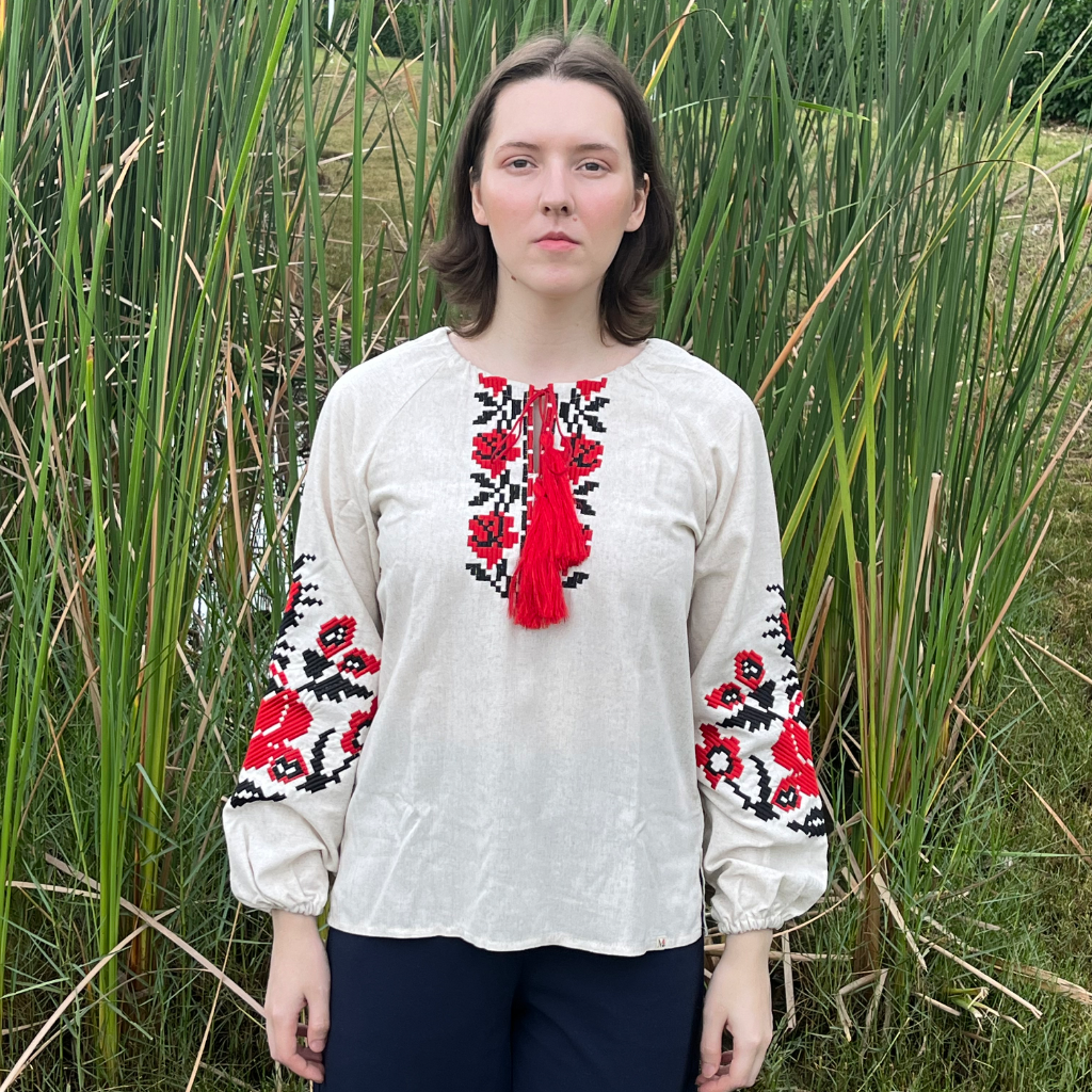 Embroided Russian Linen Blouse - Ruta