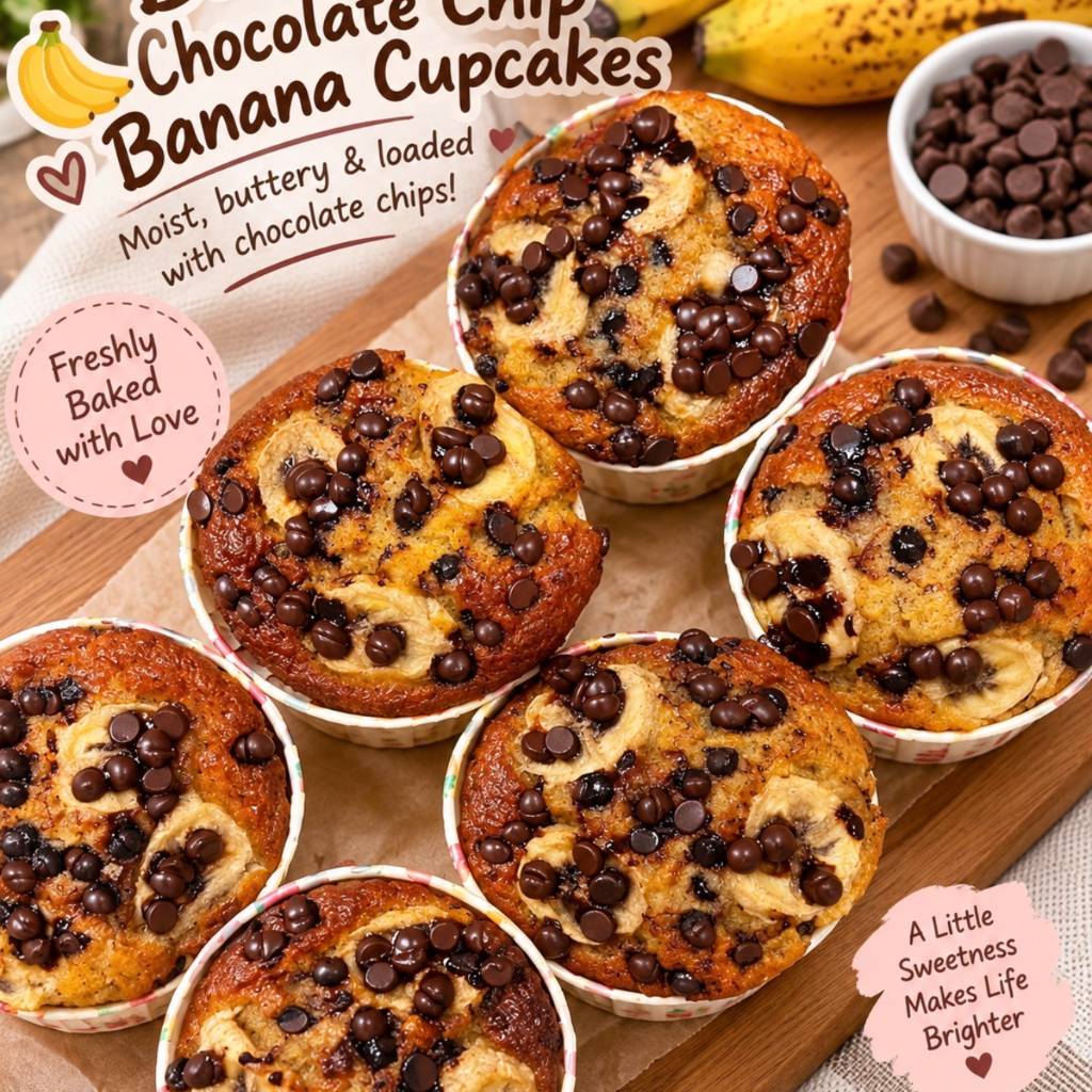 Chocolate Chip Banana Cupcakes