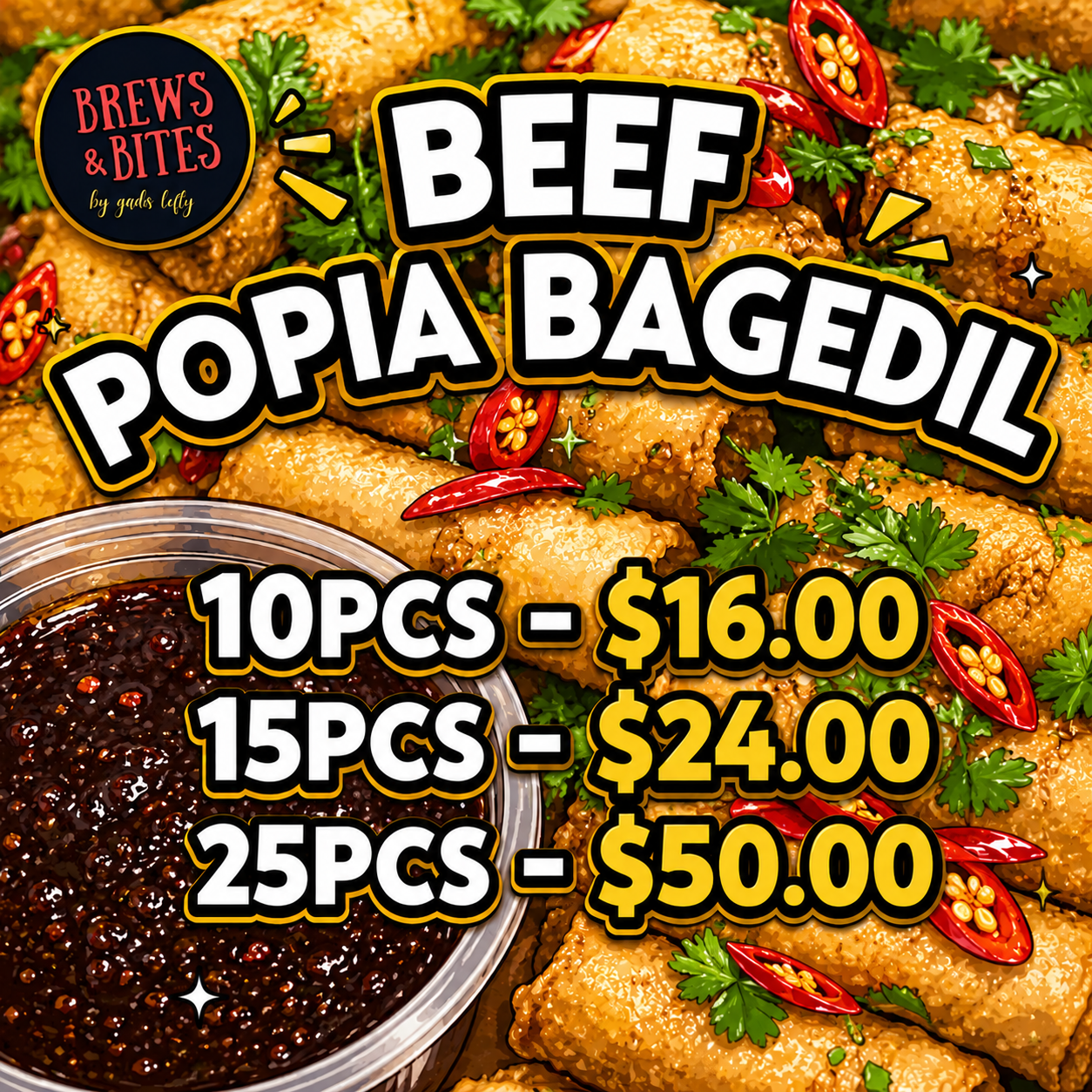 Beef Popia Bagedil