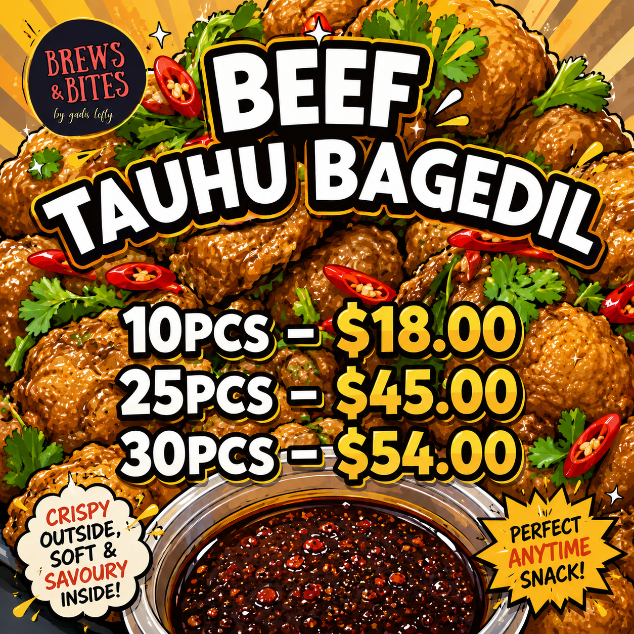 Beef Tauhu Bagedil