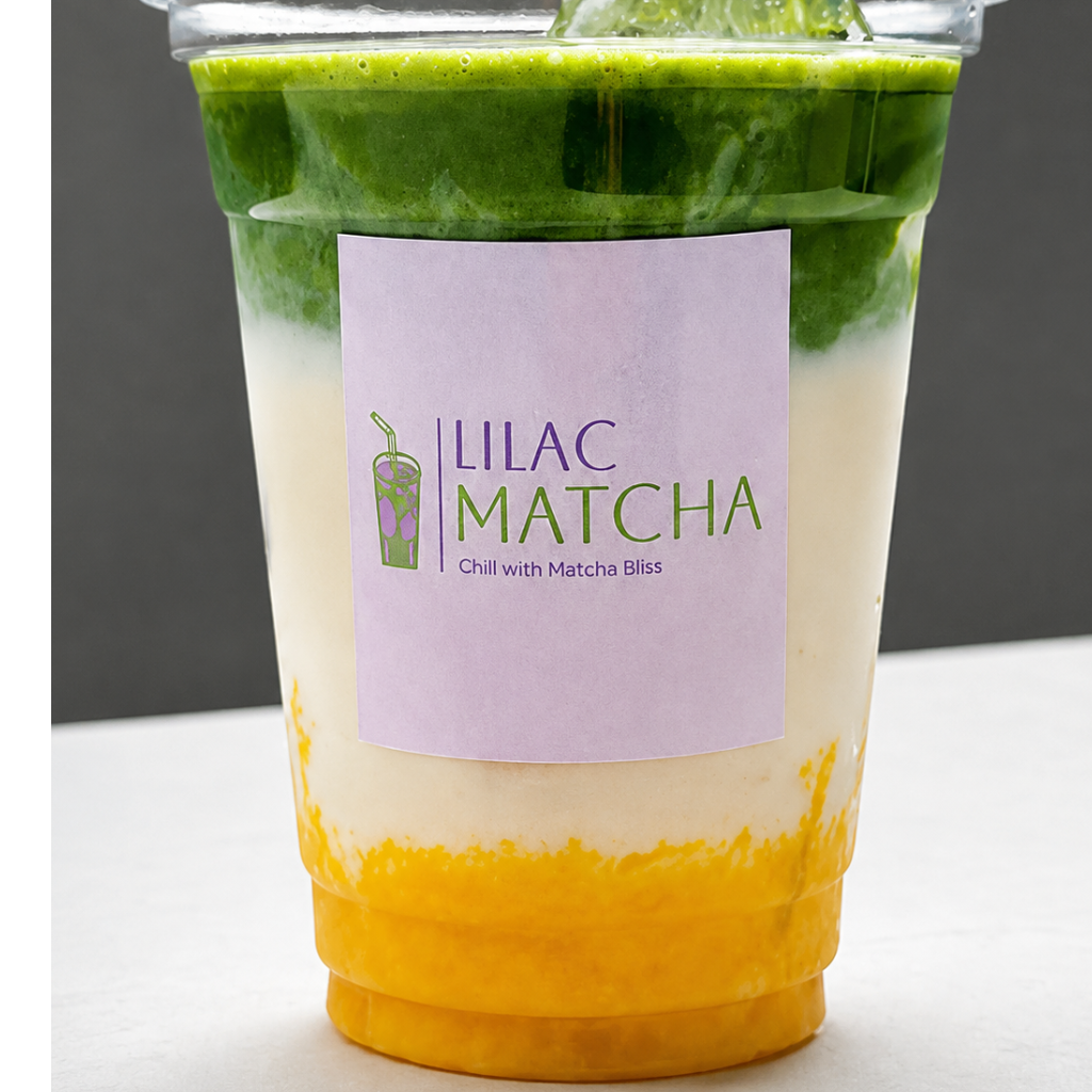 Premium Iced Mango Matcha latte