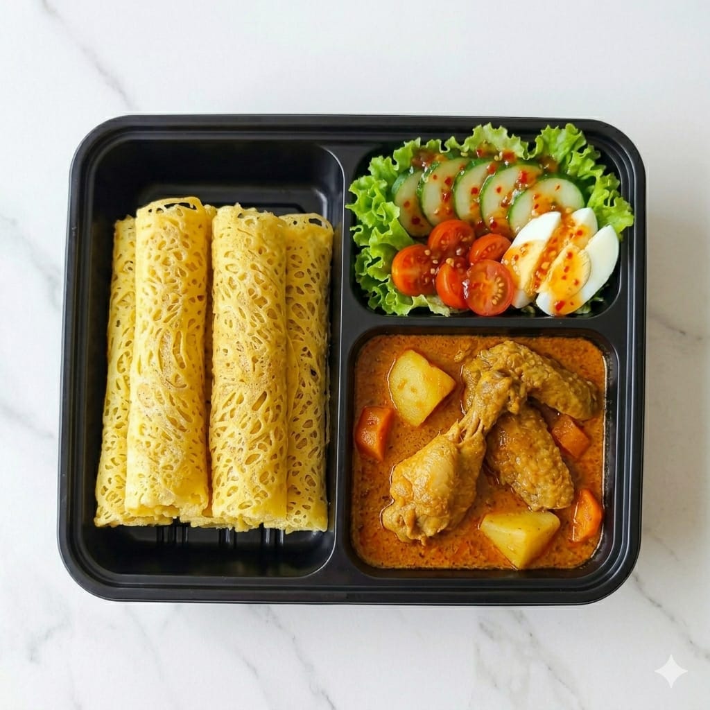 Roti Kirai & Chicken Curry