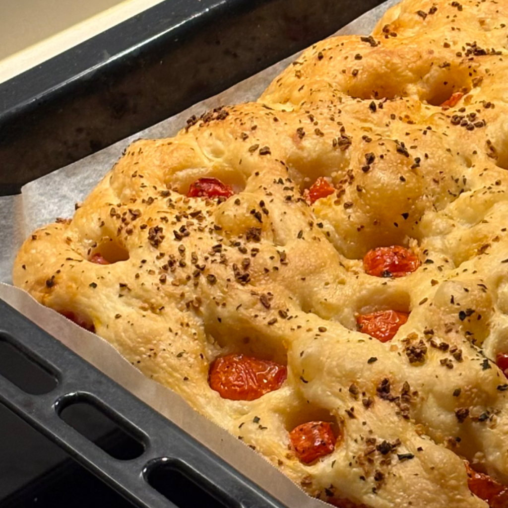 8” x 8” CHERRY TOMATOES FOCACCIA