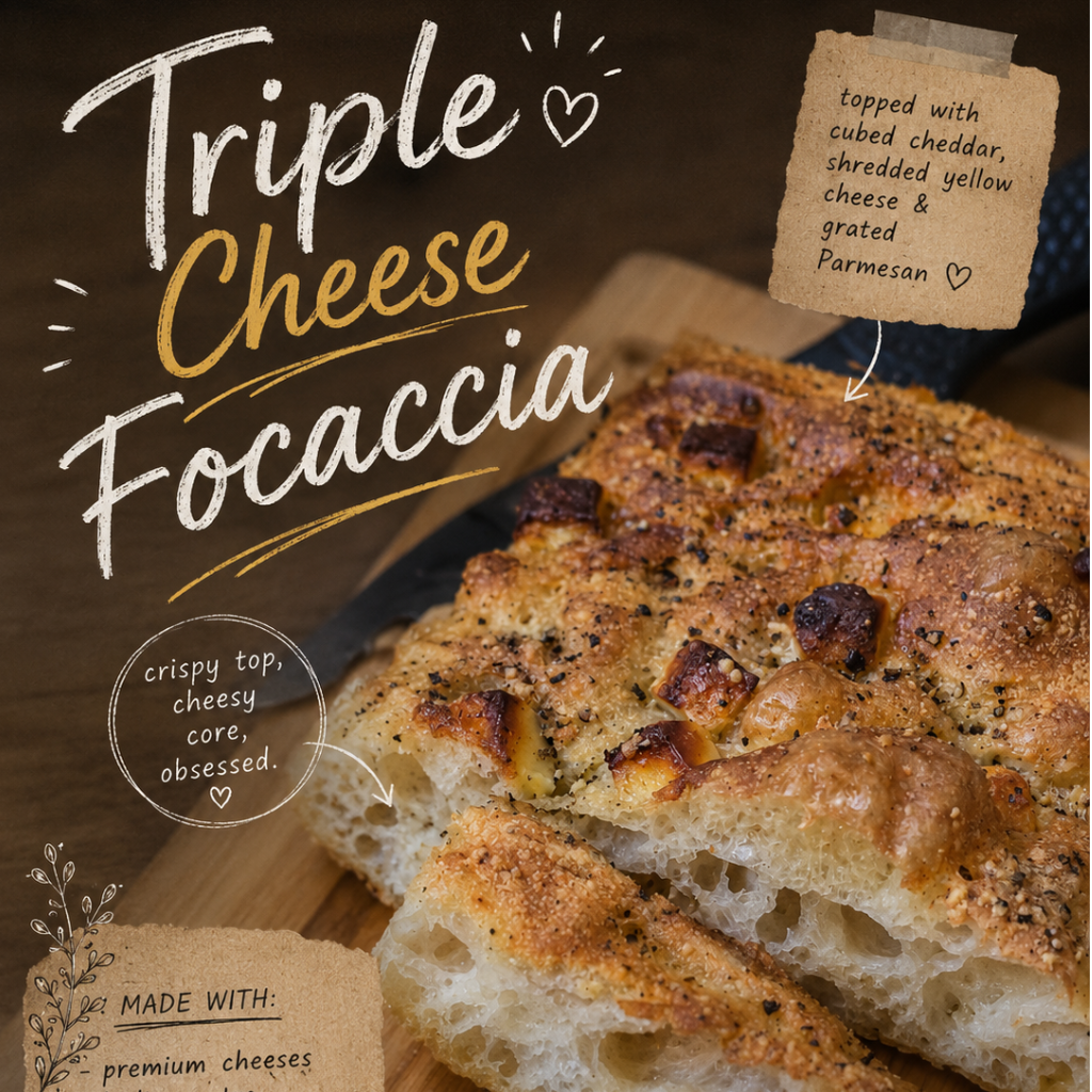 Tripple Cheese Focaccia
