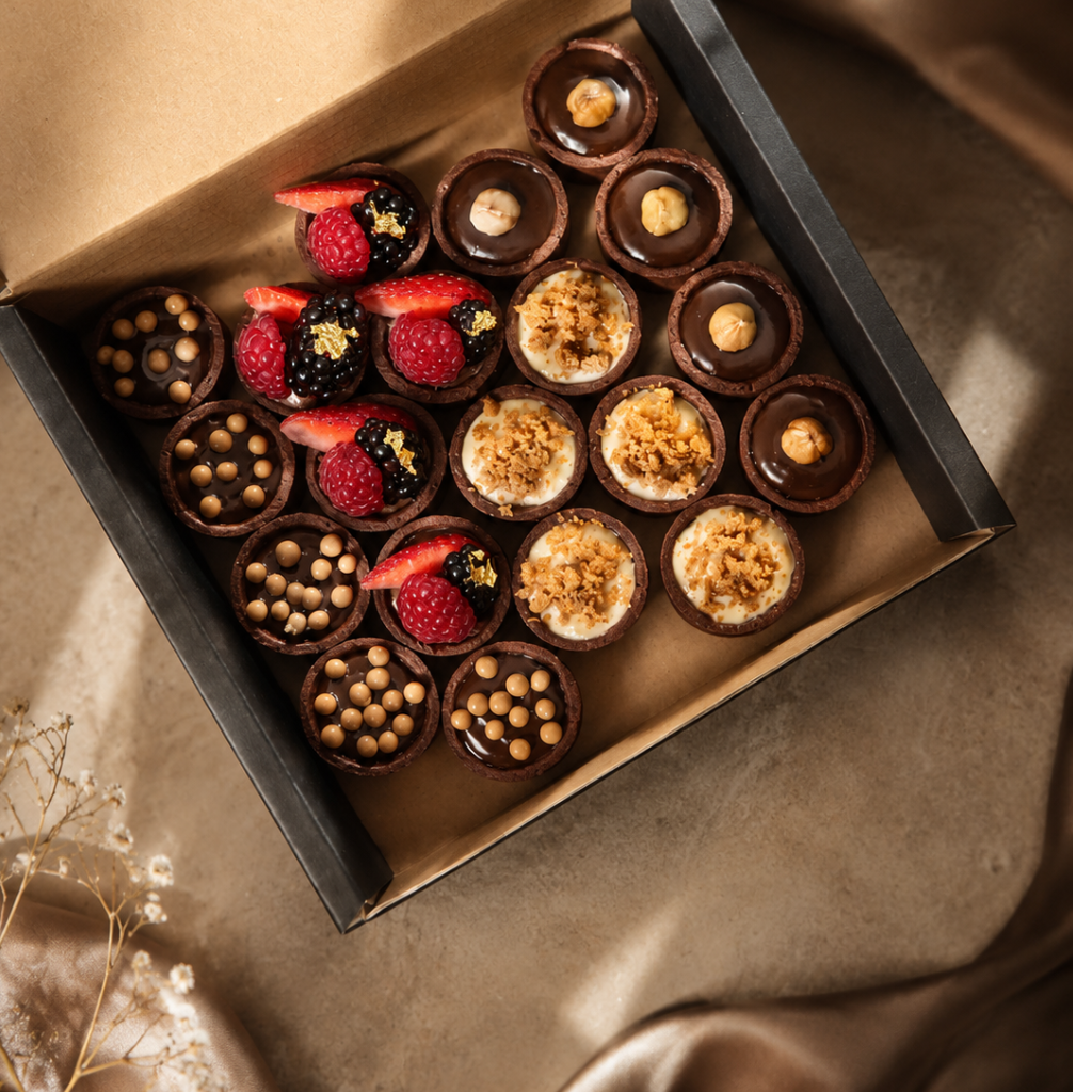 Assorted chocolate tart