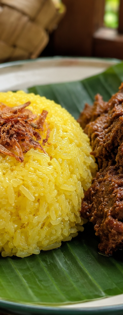 Pulut Kuning & Rendang Daging