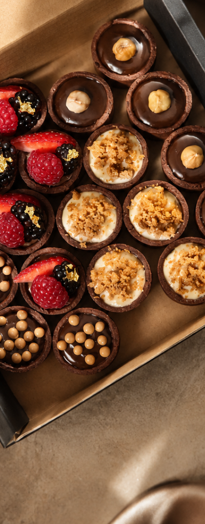 Assorted chocolate tart